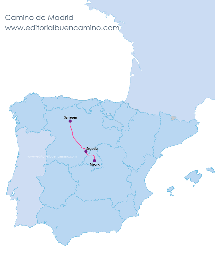 Mapa del Camino de Madrid