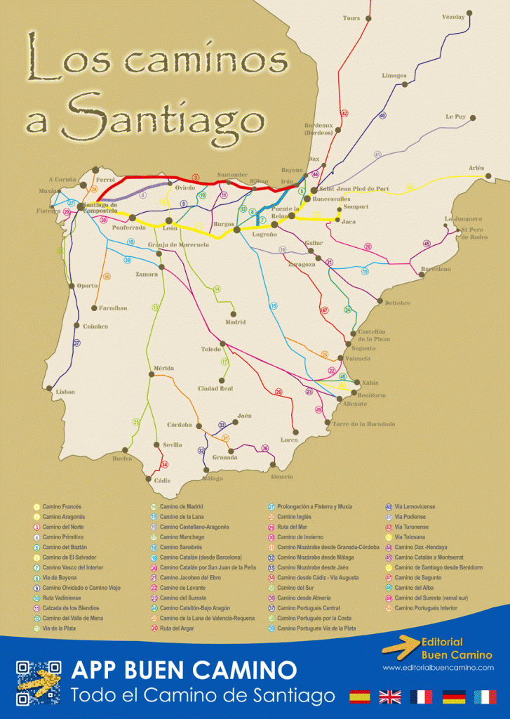 Dónde se inicia el Camino de Santiago y cuántos kilómetros se hacen